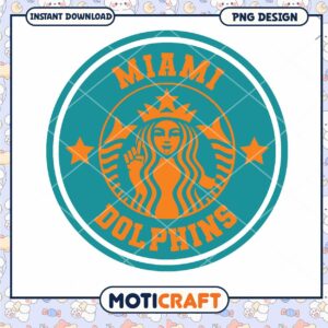 Miami Dolphins Starbucks PNG Design Miami Dolphins Starbucks PNG Design