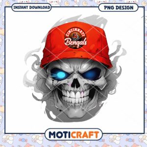 Bengals Skull PNG Design Instant Download Bengals Skull PNG Design Instant Download