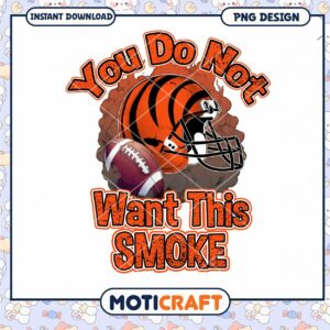 Bengals Football Smoke PNG Design