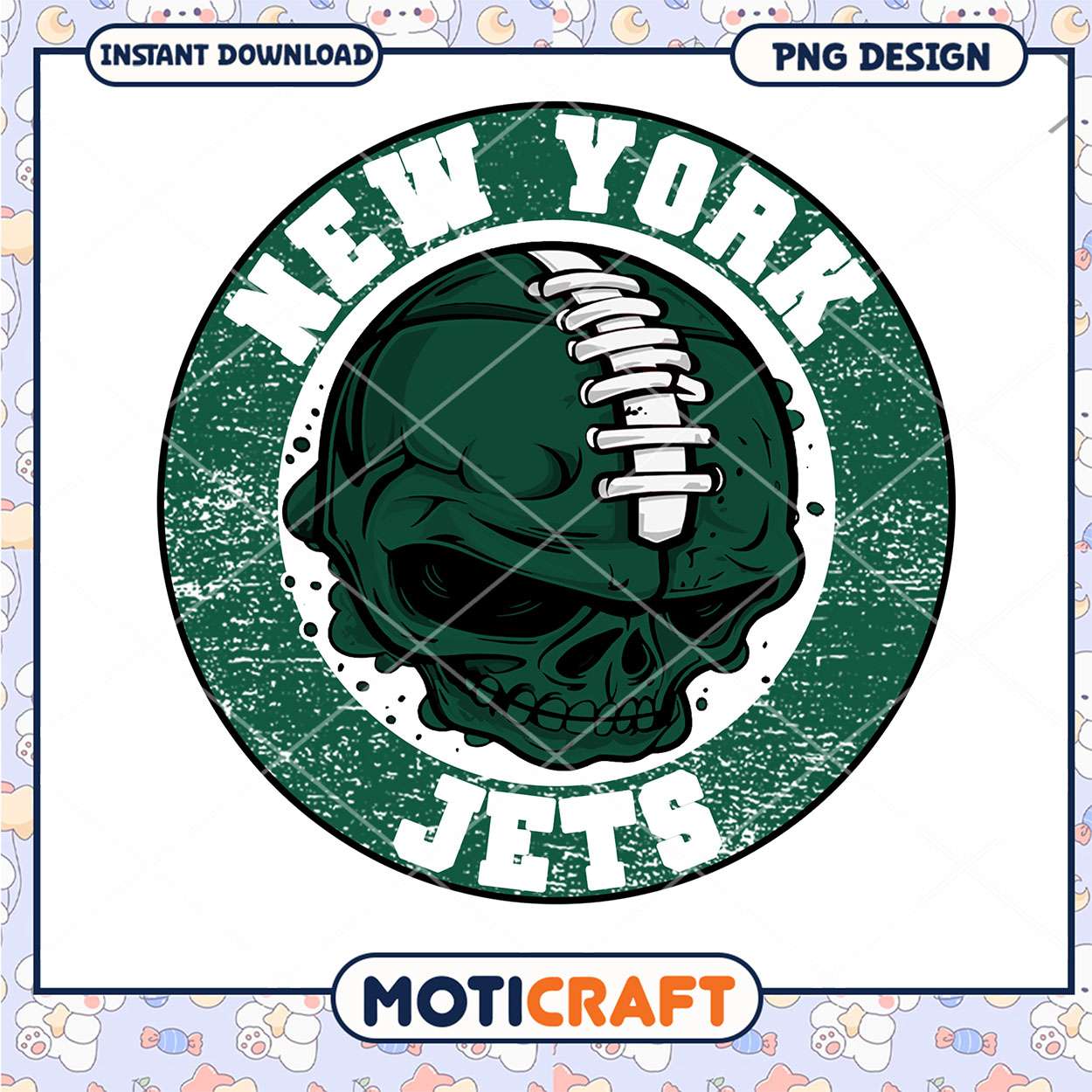NY Jets Skull PNG Design NY Jets Skull PNG Design