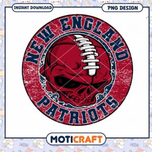 New England Patriots Skull PNG Design New England Patriots Skull PNG Design