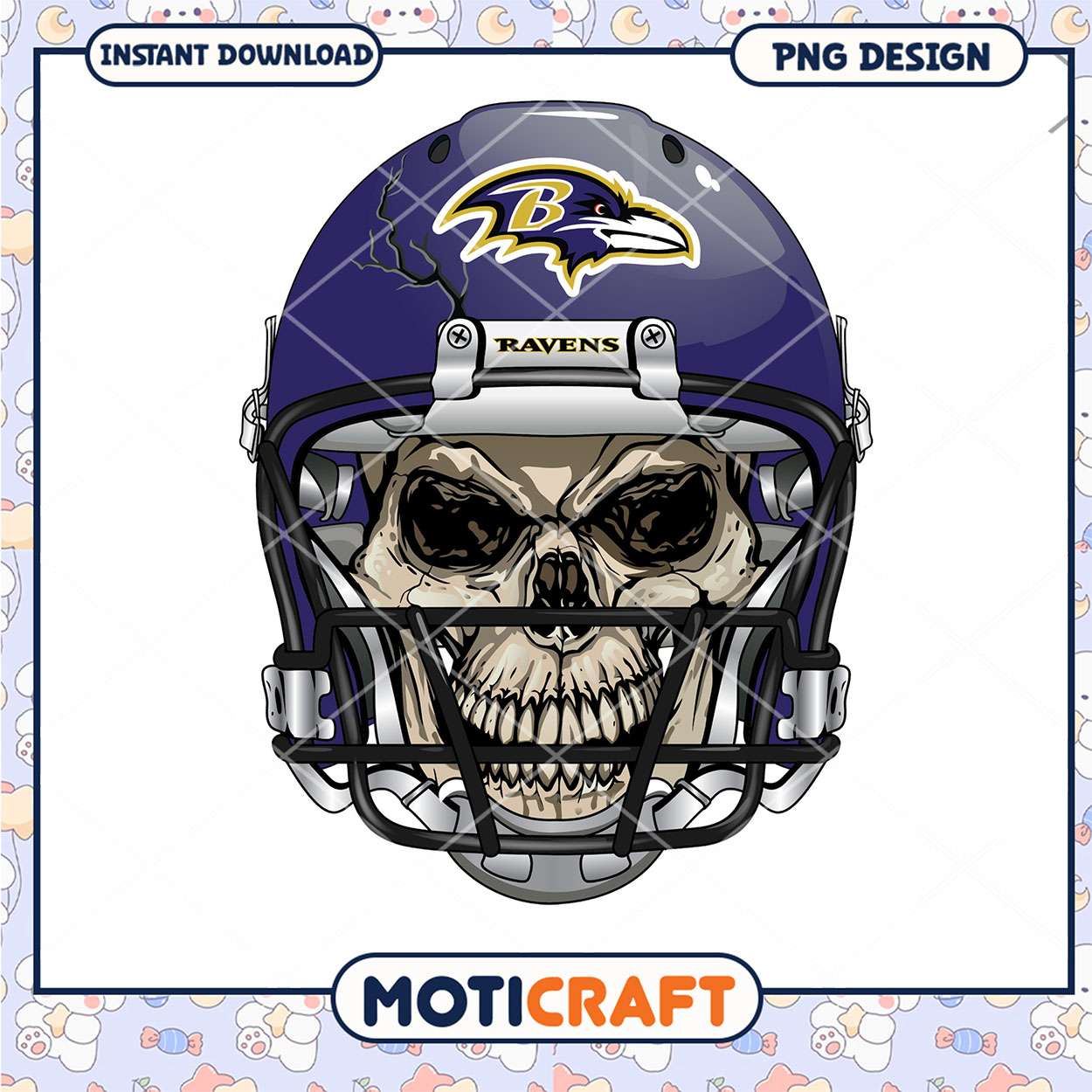 Ravens Skull Helmet PNG Design Ravens Skull Helmet PNG Design