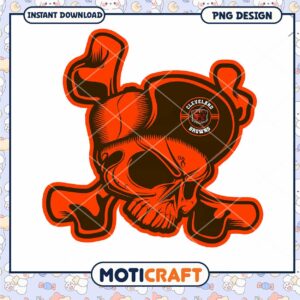 Cleveland Browns Skull PNG Design