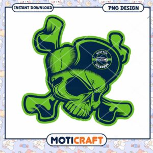 Seattle Seahawks Skull PNG Design