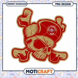 San Francisco 49ers Skull PNG Design