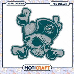 Philadelphia Eagles Skull PNG Design