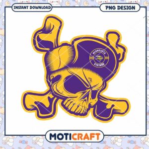 Minnesota Vikings Skull PNG Design