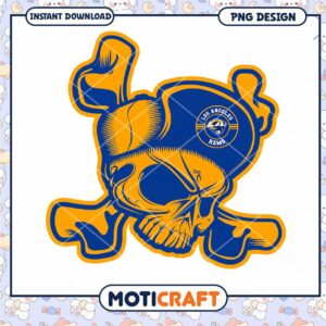 Los Angeles Rams Skull PNG Design