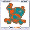 Miami Dolphins Skull PNG Design