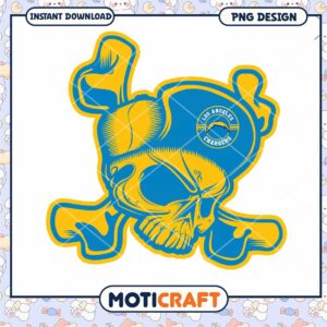 Los Angeles Chargers Skull PNG