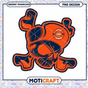 Denver Broncos Skull PNG Design Denver Broncos Skull PNG Design