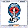 Detroit Lions Shhh Lips PNG Design