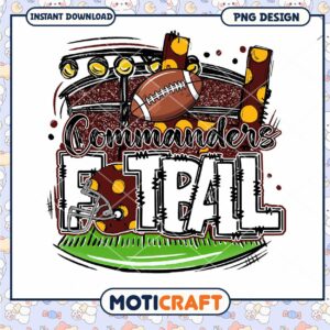 Commanders Football PNG Design Commanders Football PNG Design