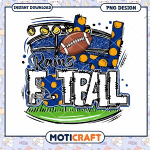 Rams Football PNG Design Instant Download