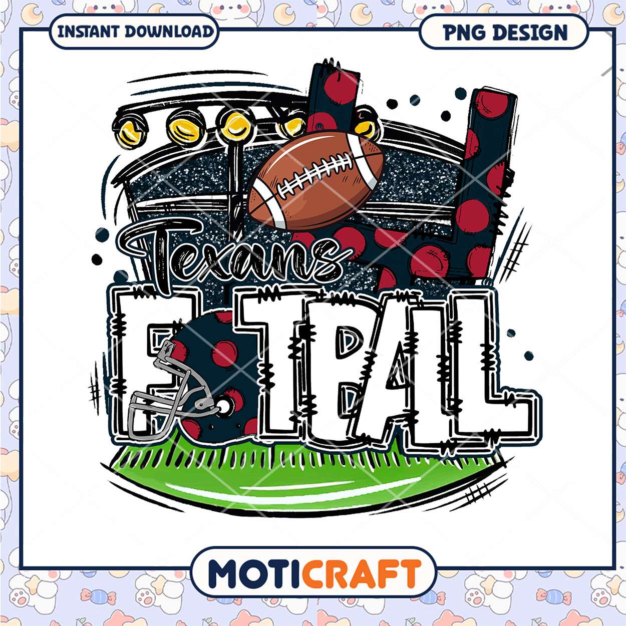 Texans Football PNG Design Texans Football PNG Design