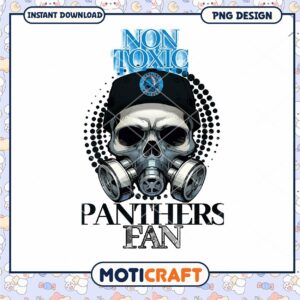 Carolina Panthers Skull PNG Design