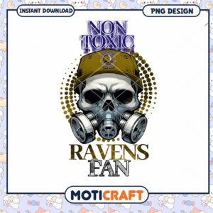 Ravens Fan Skull PNG Design Ravens Fan Skull PNG Design