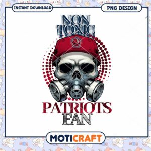Patriots Fan Skull PNG Design