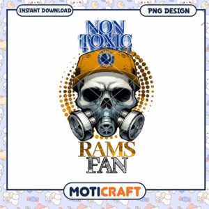 Rams Fan Skull PNG Design