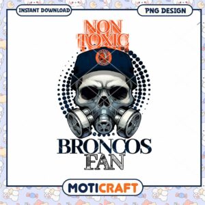 Broncos Fan Skull PNG Design Broncos Fan Skull PNG Design