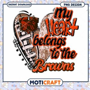 Cleveland Browns Heart PNG Sublimation Cleveland Browns Heart PNG Sublimation
