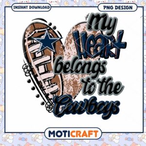 Dallas Cowboys Heart PNG Sublimation Dallas Cowboys Heart PNG Sublimation