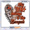 Bengals Heart PNG Sublimation Design