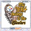 Pittsburgh Steelers Heart PNG Sublimation