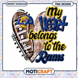 Rams Heart PNG Sublimation Design