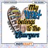 Los Angeles Chargers Heart PNG Sublimation