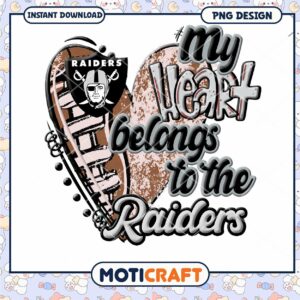 Raiders Heart PNG Sublimation Design