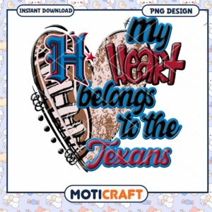 Houston Texans Heart PNG Sublimation