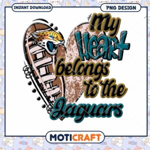 Jacksonville Jaguars Heart PNG Design