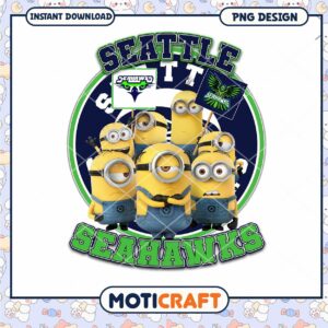 Minions Seattle Seahawks PNG Sublimation