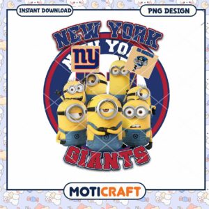 Minions NY Giants PNG Sublimation