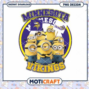 Minions Minnesota Vikings PNG Design