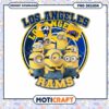 Minions Los Angeles Rams PNG Design