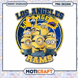 Minions Los Angeles Rams PNG Design