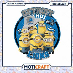 Minions Detroit Lions PNG Design