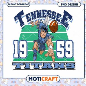 Tennessee Titans Vintage Football PNG Design Download