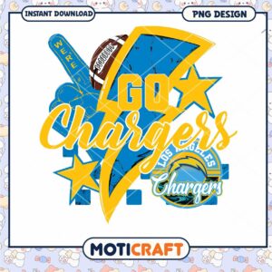 Go Chargers Los Angeles Football PNG Design Download