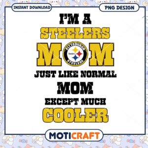 Steelers Mom Design PNG for Instant Download