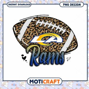 Leopard Rams Football PNG Design