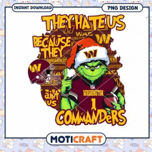 Grinch Washington Commanders PNG