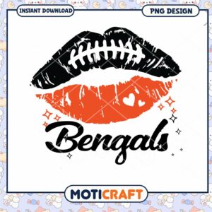 Bengals Lips PNG Design Instant Download