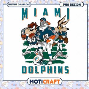 Miami Dolphins Looney Tunes PNG Design
