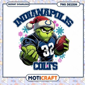 Grinch Colts PNG Sublimation Design