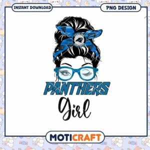 Carolina Panthers Girl PNG Sublimation