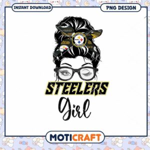Steelers Girl PNG Sublimation Design Steelers Girl PNG Sublimation Design