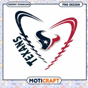 Texas Texans Heart PNG Design
